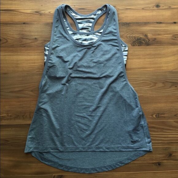 Nike Dri Fit S Inside Loose Printed Training Tank - Picture 1 of 8